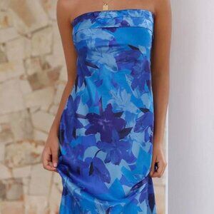 Billy J Miya Maxi Blue Floral Dress